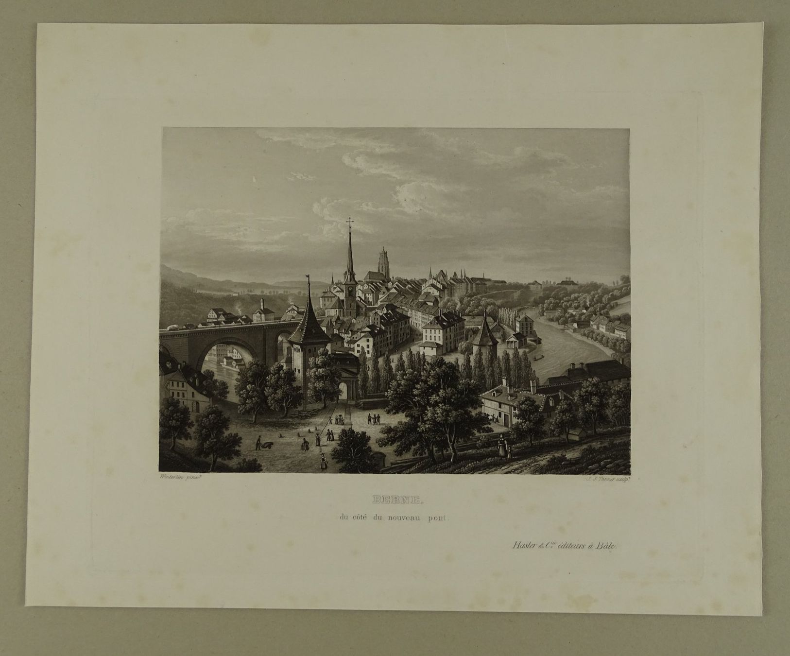Incisioni: BERN, AQUATINTA UM 1850 – Usato da Grüningen venduto da Kartensammler 1